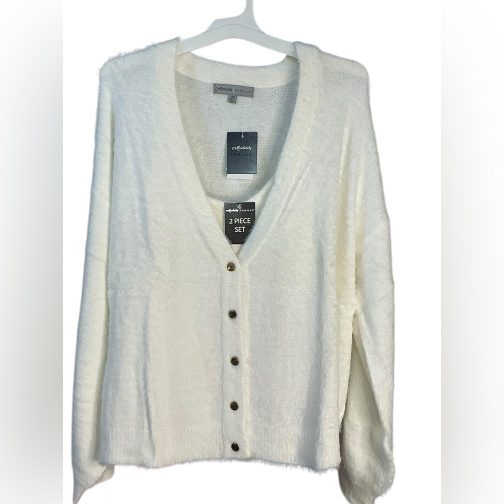 Absolutely Famous Cream Button-Up Cardigan